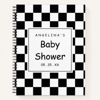 Cuaderno Bandera de Carrera Negra y Blanca