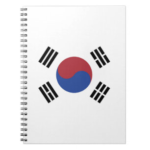 Cuaderno Bandera de Corea del Sur
