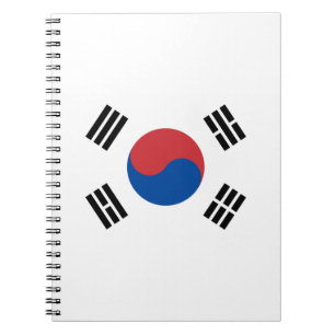 Cuaderno Bandera de Corea del Sur