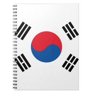 Cuaderno Bandera de Corea del Sur