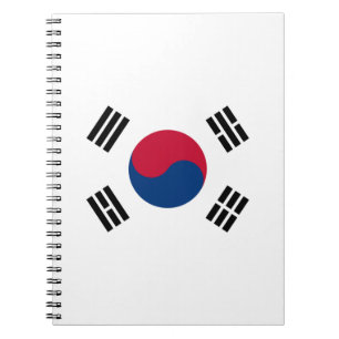 Cuaderno Bandera de Corea del Sur
