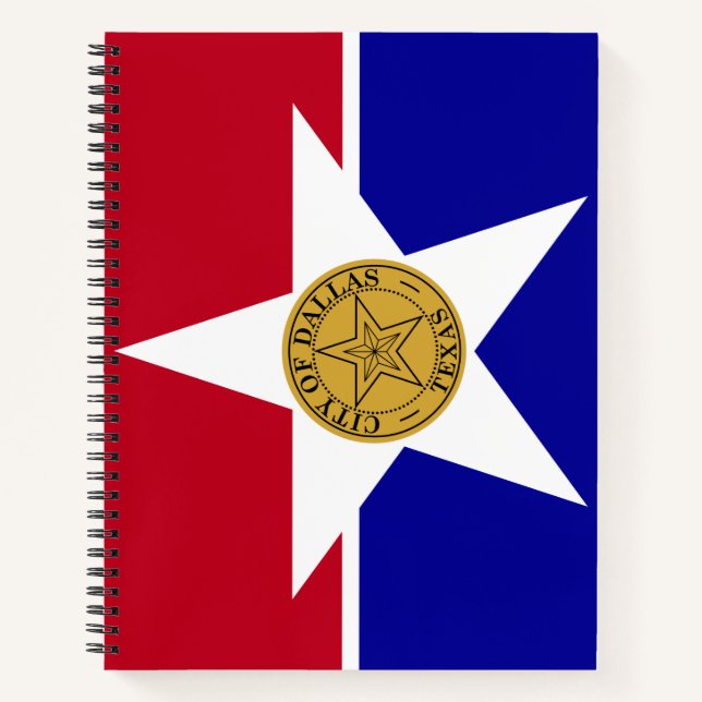 Cuaderno Bandera de Dallas (Texas) (Anverso)