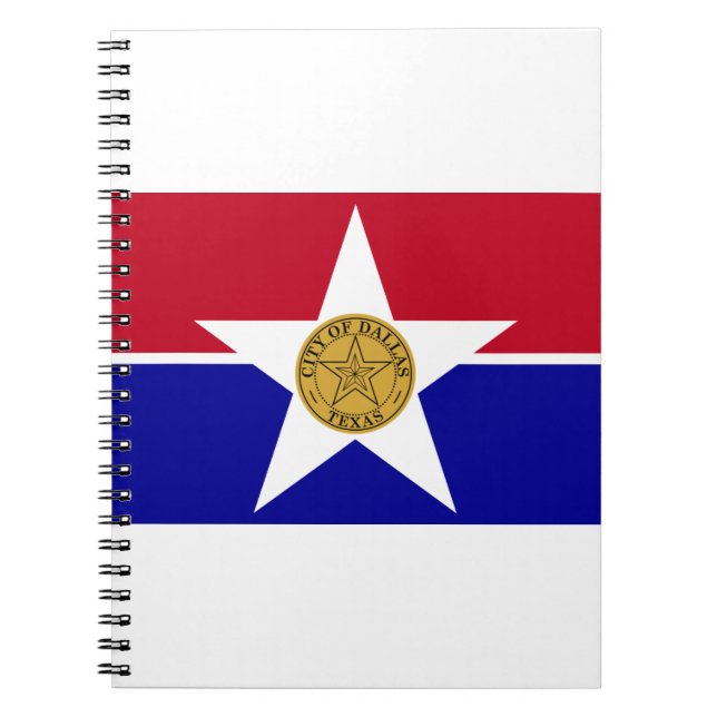 Cuaderno Bandera de Dallas Texas (Frente)