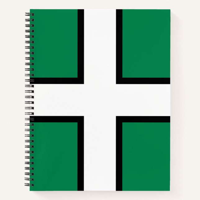 Cuaderno Bandera de Devon (condado del Reino Unido) (Anverso)