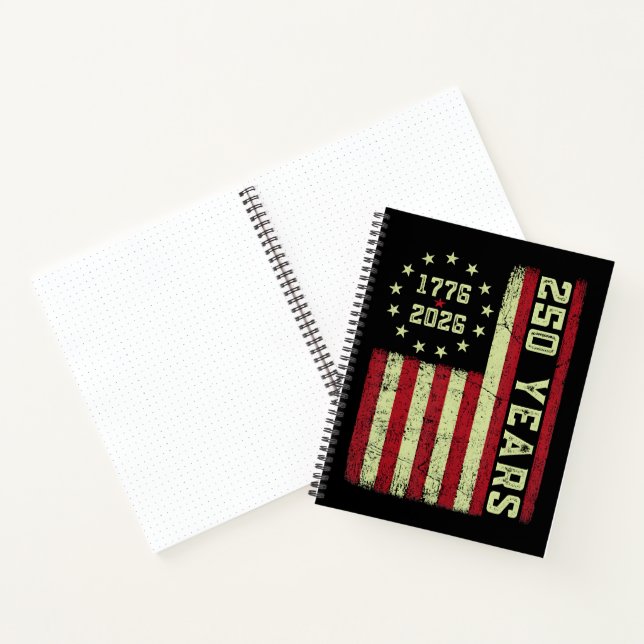 Cuaderno Bandera de EE. UU. del 250 Aniversario (Interior)