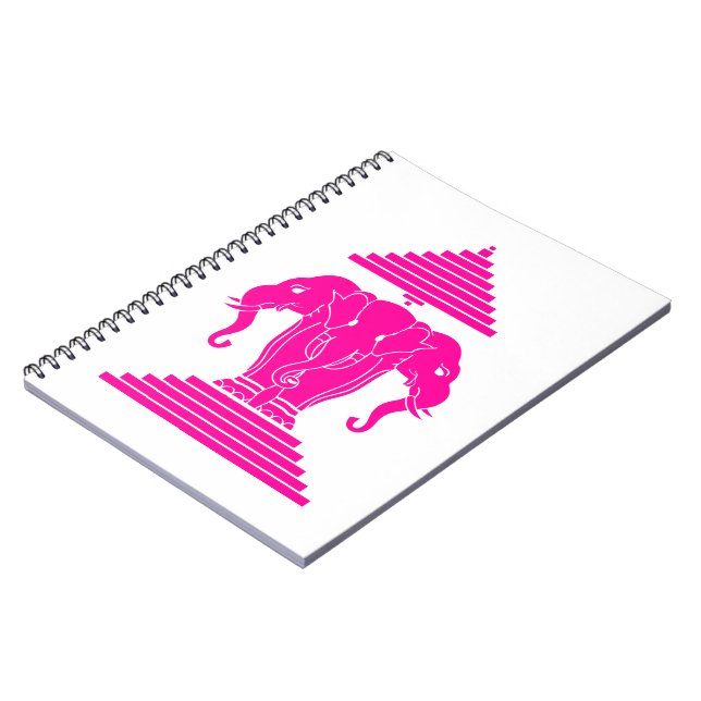 Cuaderno Bandera de Erawan Pink Three Heheed Elephant Lao/L (Lado Izquierdo)