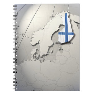Cuaderno Bandera de Finlandia