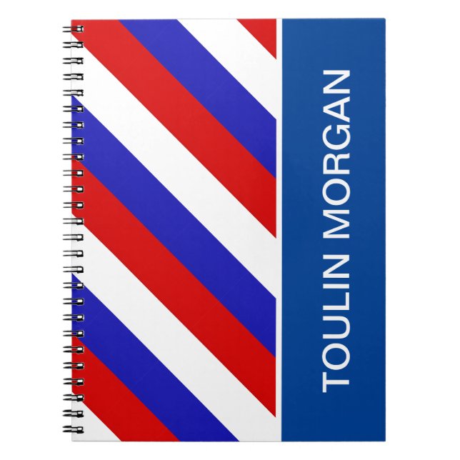 Cuaderno Bandera de Francia personalizada (Frente)