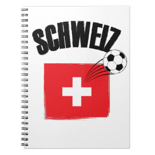 Cuaderno Bandera de Fútbol de Suiza Schweiz Fussball