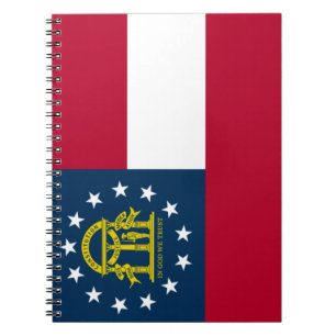 Cuaderno Bandera de Georgia (Estado de los Estados Unidos)