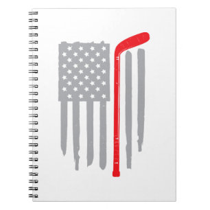 Cuaderno Bandera de hockey estadounidense