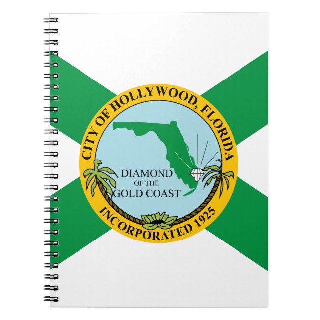 Cuaderno Bandera de Hollywood, Florida (Frente)
