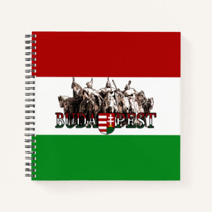 Cuaderno Bandera de Hungría de Budapest Héroes
