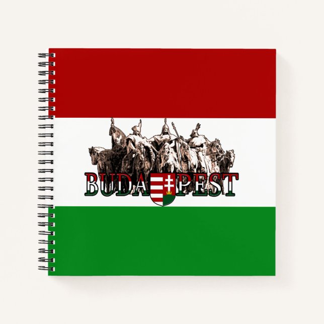 Cuaderno Bandera de Hungría de Budapest Héroes (Anverso)