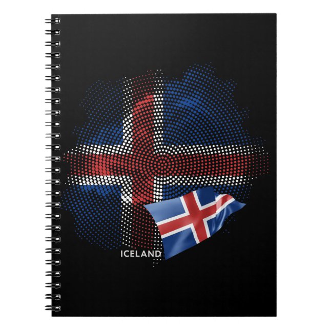 Cuaderno bandera de Islandia (Frente)