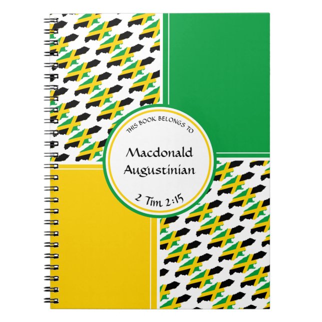 Cuaderno Bandera de JAMAICA | Esquema del mapa | Sermón (Frente)