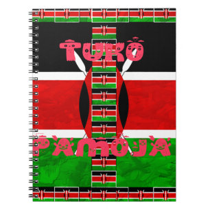 Cuaderno Bandera de Kenia: Tuko Pamoja - Diseño de arte de 