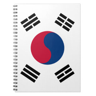 Cuaderno Bandera de la Corea del Sur
