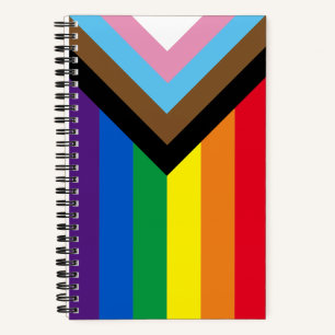 Cuaderno Bandera de la diversidad gay inclusiva arco iris L