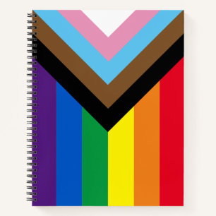 Cuaderno Bandera de la diversidad gay inclusiva arco iris L