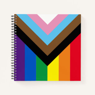 Cuaderno Bandera de la diversidad gay inclusiva arco iris L