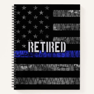 Cuaderno Bandera de la policía retirada con problemas