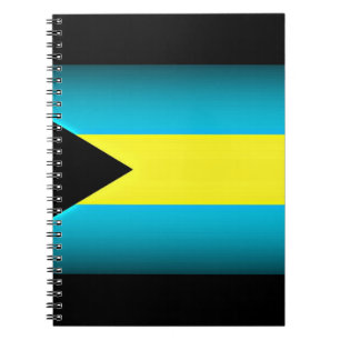 Cuaderno Bandera de las Bahamas de borde oscuro