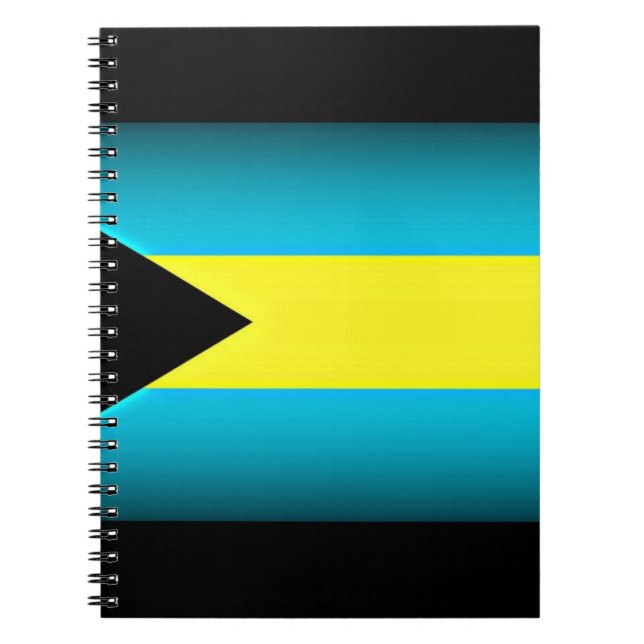 Cuaderno Bandera de las Bahamas de borde oscuro (Frente)