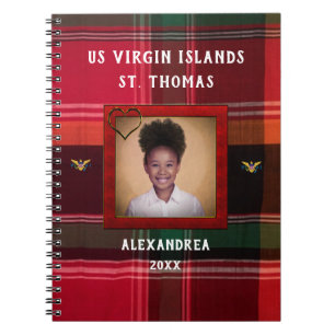 Cuaderno Bandera de las Islas Vírgenes de Estados Unidos Fo