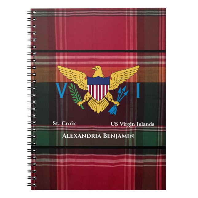 Cuaderno Bandera de las Islas Vírgenes de Estados Unidos Sa (Frente)