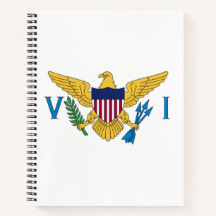 Cuaderno Bandera de las Islas Vírgenes de los Estados Unido