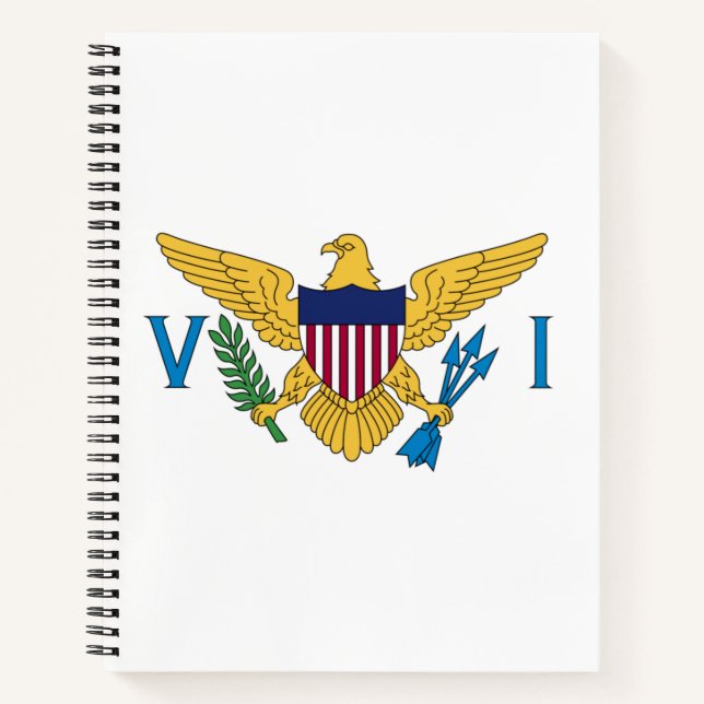 Cuaderno Bandera de las Islas Vírgenes de los Estados Unido (Anverso)