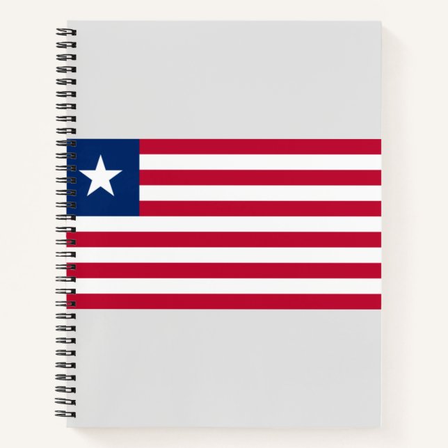 Cuaderno Bandera de Liberia (Liberia) (Anverso)