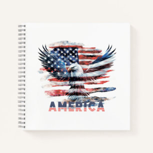 Cuaderno Bandera de los Estados Unidos. América
