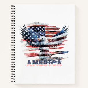 Cuaderno Bandera de los Estados Unidos. América