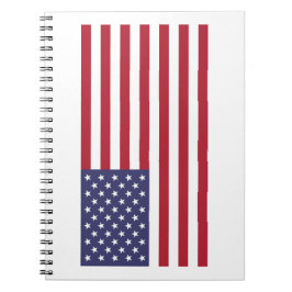Cuaderno Bandera de los Estados Unidos de América blanca y 
