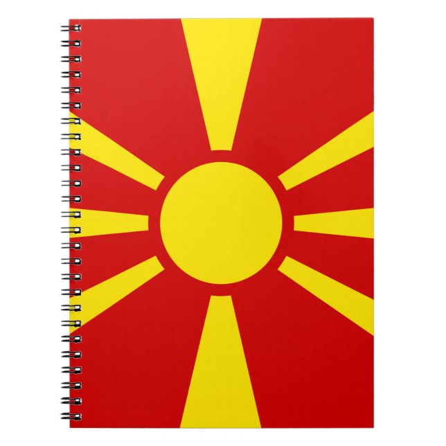 Cuaderno Bandera de Macedonia del Norte (Frente)