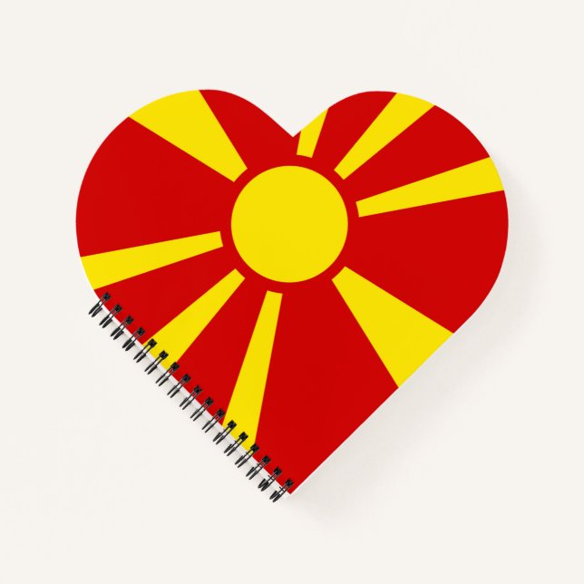 Cuaderno Bandera de Macedonia del Norte (Anverso)