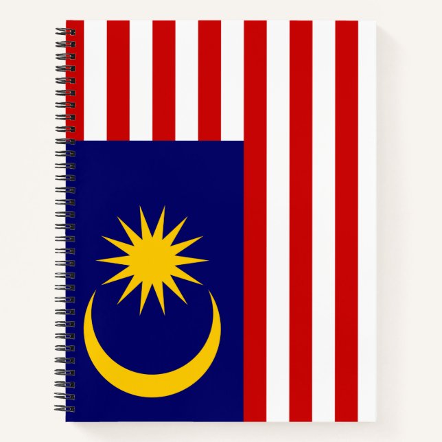 Cuaderno Bandera de Malasia (Anverso)