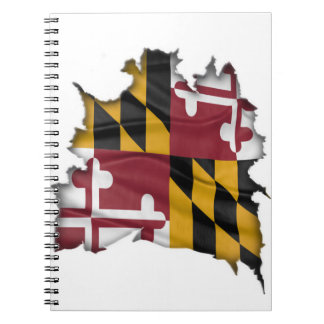 Cuaderno Bandera de Maryland debajo