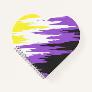 Cuaderno Bandera de orgullo abstracta ZigZag Funky Grungy n