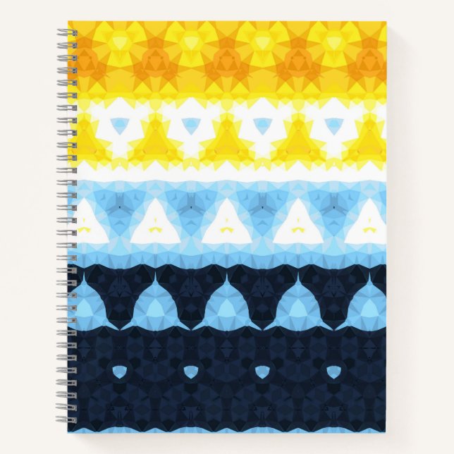 Cuaderno Bandera de orgullo Boho Groovy Geométrico Abstract (Anverso)