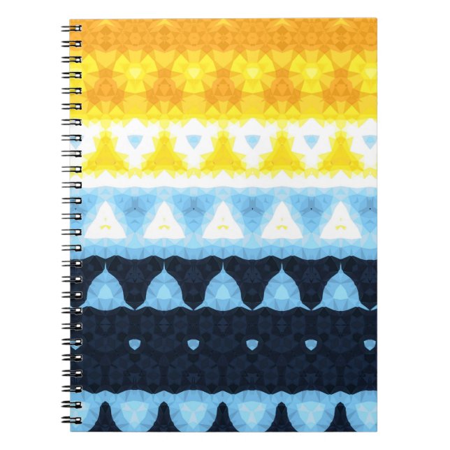 Cuaderno Bandera de orgullo Boho Groovy Geométrico Abstract (Frente)