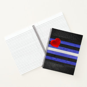 Cuaderno bandera de orgullo de cuero de SlipperyJoe's negro