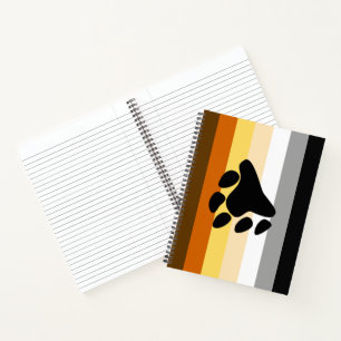 Cuaderno Bandera de Orgullo de Oso con Pata
