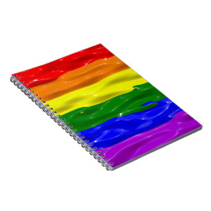 Cuaderno Bandera de orgullo de SlipperyJoe's brillo líquido