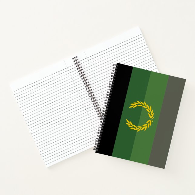 Cuaderno Bandera de orgullo de uniforme militar (Interior)