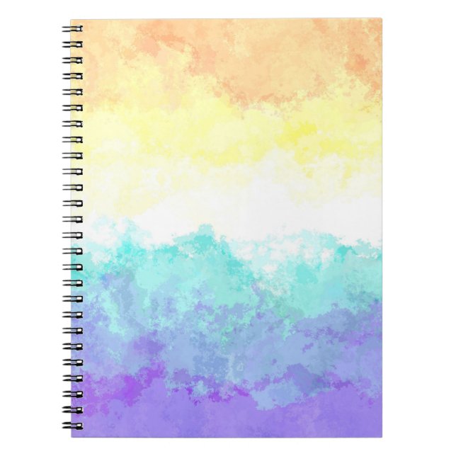 Cuaderno Bandera de orgullo Genderfaun abstracta boho con r (Frente)