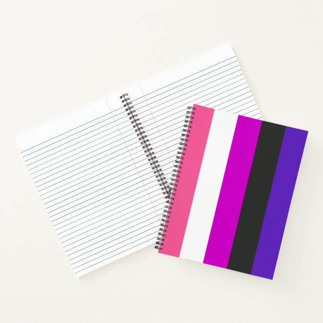 Cuaderno Bandera de orgullo genderfluid (Interior)