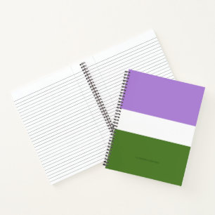 Cuaderno Bandera de orgullo genderqueer de SlipperyJoe lava